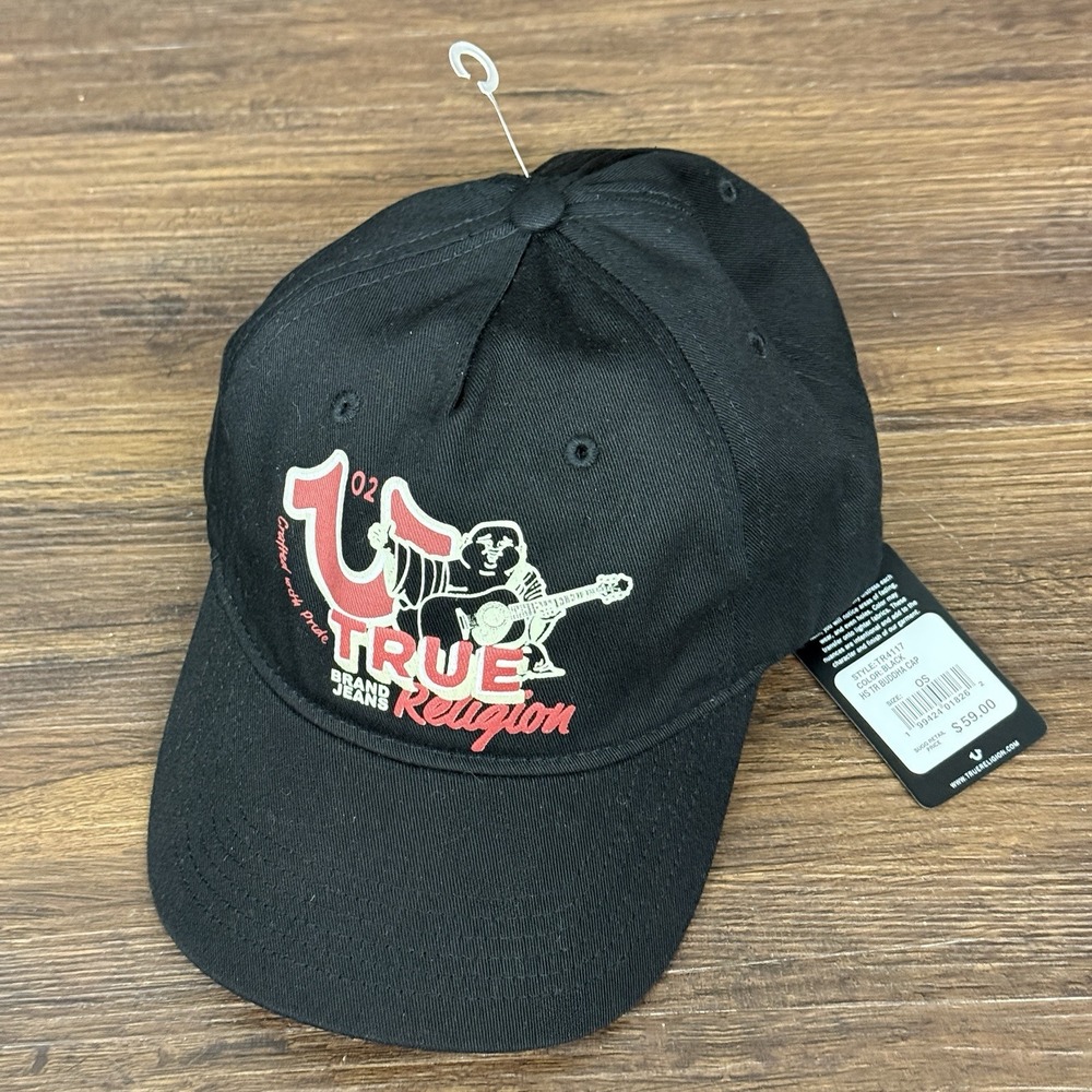 NWT True Religion Buddha Horseshoe Guitar Logo Adjustable Hat